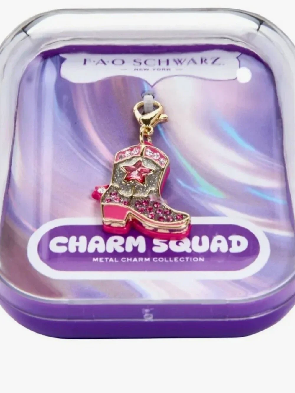 FAO Schwarz Charm Squad Pink Cowboy Boot